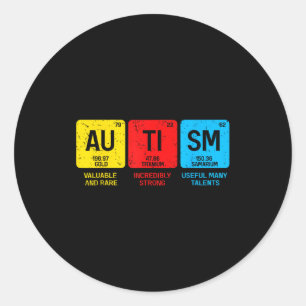 Autisme bewustzijn vrouwen mannen kinderen element ronde sticker