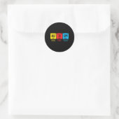 Autisme bewustzijn Vrouwen Mannen Kinderen Element Ronde Sticker (Tas)