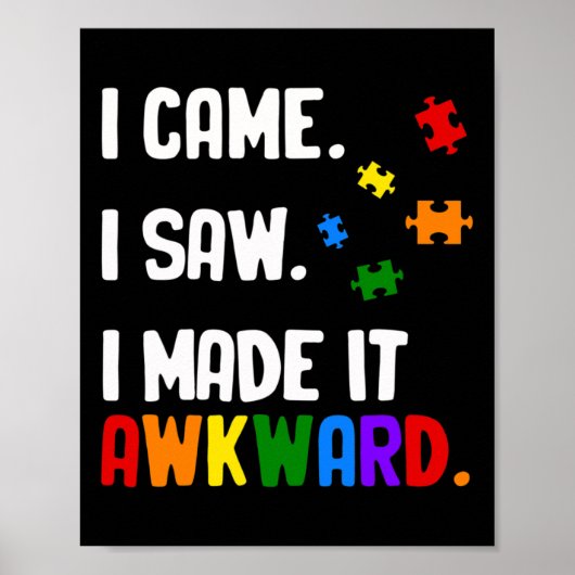 Autisme Bewustzijn Vrouwen Ondersteuning Asperger  Poster (Voorkant)