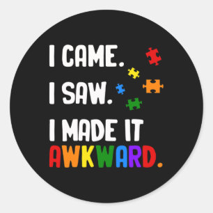 Autisme Bewustzijn Vrouwen Ondersteuning Asperger Ronde Sticker