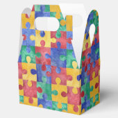 Autisme Bewustzijn waterverf puzzel gunst box Bedankdoosjes (Geopend)