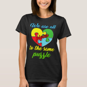 Autisme bewustzijn We zijn allemaal stukjes van de T-shirt