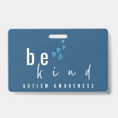 autisme bewustzijn wees aardig blauwe harten moder badge (Voorzijde)