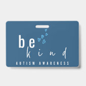 autisme bewustzijn wees aardig blauwe harten moder badge (Achterkant)