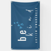 autisme bewustzijn wees aardig blauwe harten moder spandoek (Verticaal)
