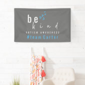 autisme bewustzijn wees aardig blauwe teamnaam mod spandoek (Insitu)