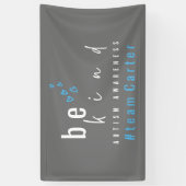 autisme bewustzijn wees aardig blauwe teamnaam mod spandoek (Verticaal)