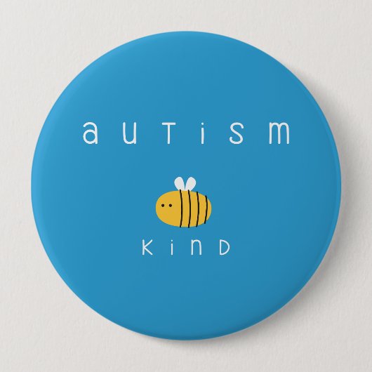 Autisme bewustzijn. Wees aardig. Button (Voorkant)