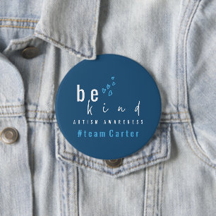 autisme bewustzijn wees aardig modern  ronde button 4,0 cm