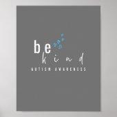 Autisme bewustzijn. Wees aardig. POSTER & PRINTS (Voorkant)