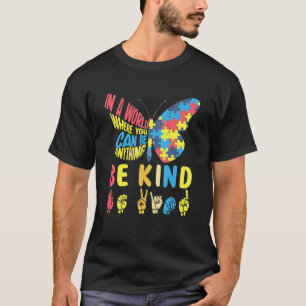 Autisme Bewustzijn Wees Aardig Puzzel Gebarentaal  T-shirt