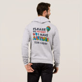 Autisme-bewustzijn Wees alsjeblieft patiënt als ik Hoodie (Achterkant volledig)