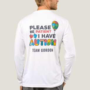 Autisme Bewustzijn Wees Geduldig Aangepast Team Tri-Blend Shirt