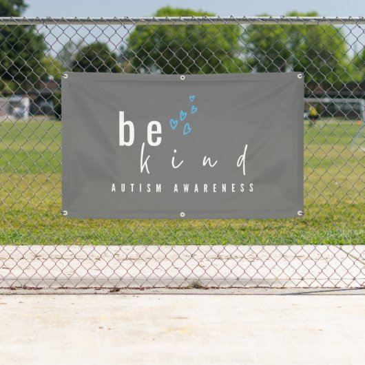 Autisme Bewustzijn Wees Kind Banner Outdoor Sign (Insitu)