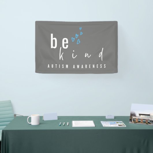 autisme bewustzijn wees vriendelijk Bannerbord Spandoek (Beurs)