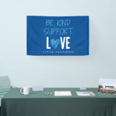 autisme bewustzijn wees vriendelijk steun liefde B Spandoek (Beurs)