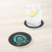 Autisme bewustzijn zandsteen onderzetter (Zijkant)