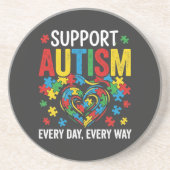 Autisme bewustzijn zandsteen onderzetter (Voorkant)