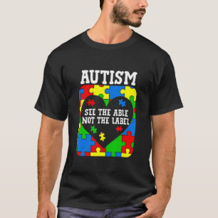 Autisme bewustzijn Zie het vermogen, niet het labe T-shirt