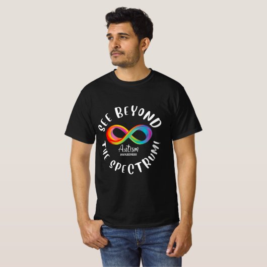 Autisme Bewustzijn - zie verder dan het spectrum T-shirt (Voorkant volledig)