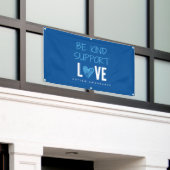 autisme bewustzijn zijn vriendelijke ondersteuning spandoek (Buitenkant Gebouw)