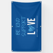 autisme bewustzijn zijn vriendelijke ondersteuning spandoek (Verticaal)
