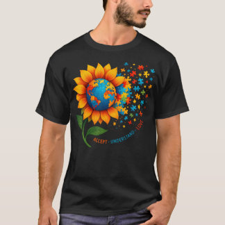 Autisme Bewustzijn Zonnebloem Autisme T-shirt