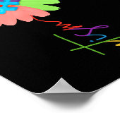 Autisme Bewustzijn Zonnebloem Puzzel Stuk Kinder Poster (Hoek)