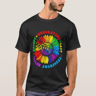 Autisme bewustzijn zonnebloem puzzelstuk autisme t-shirt