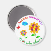 Autisme Bewustzijns-Zonnebloem Magneet (Voorkant / Achterkant)