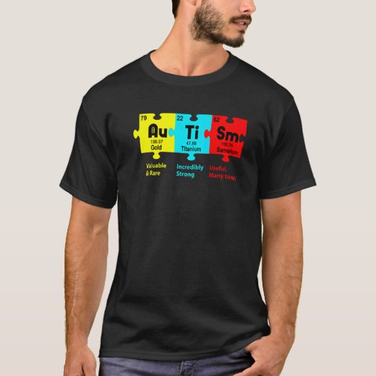 Autisme Bewustzijnsdag Puzzel Chemisch Element Che T-shirt (Voorkant)