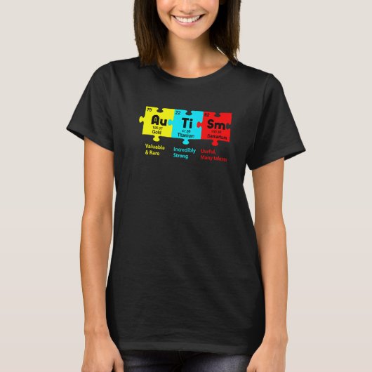 Autisme Bewustzijnsdag Puzzel Chemisch Element Che T-shirt (Voorkant)