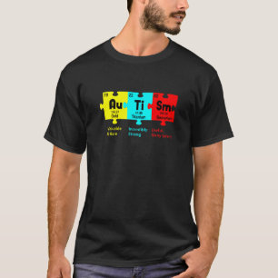 Autisme Bewustzijnsdag Puzzel Chemisch Element Sch T-shirt
