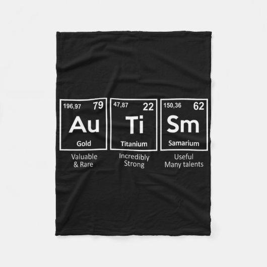 Autisme Bewustzijnselementen Periodiek Fleece Deken (Voorkant)