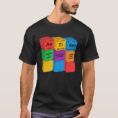 Autisme Bewustzijnselementen Periodieke Tafelchemi T-shirt (Voorkant)
