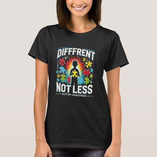 Autisme bewustzijnsshirt u2013 Anders niet minder T-shirt (Voorkant)