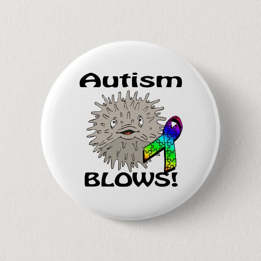 Autisme blaast Awareness Design Ronde Button 5,7 Cm (Voorkant)