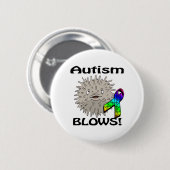 Autisme blaast Awareness Design Ronde Button 5,7 Cm (Voorkant /achterkant)