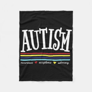 Autisme Blauw voor Autisme Bewustzijn Maand Fleece Deken