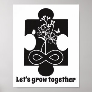 Autisme Bloemen Puzzel Stuk Speciaal Onderwijs Lee Poster