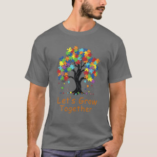 Autisme-boom van het leven Laten we samen autistis T-shirt
