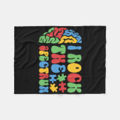 Autisme Brain I Rock Het Spectrum Bewustzijn Boys Fleece Deken (Voorkant (Horizontaal))