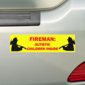 Autisme Brandveiligheid Bumpersticker (Op auto)