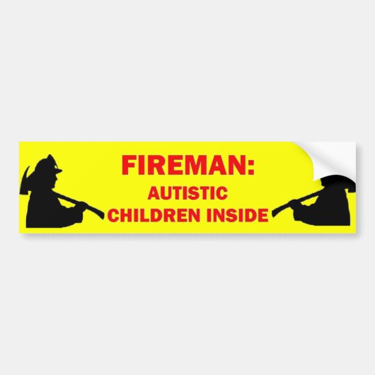 Autisme Brandveiligheid Bumpersticker (Voorkant)
