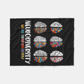 Autisme brein neurodiversiteit asd bewustzijn mann fleece deken (Voorkant (Horizontaal))