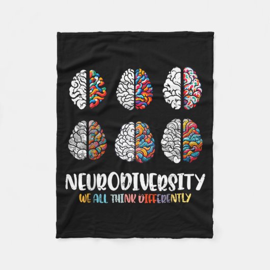 Autisme brein neurodiversiteit asd bewustzijn mann fleece deken (Voorkant)