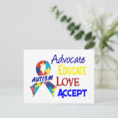 Autisme Briefkaart (Staand voorkant)