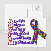 Autisme Briefkaart (Voorkant / Achterkant)