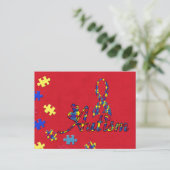 autisme briefkaart (Staand voorkant)