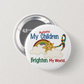 Autisme BRIGHTEN MY WORLD 1 Children Ronde Button 5,7 Cm (Voorkant /achterkant)